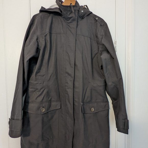 thigh length rain jacket